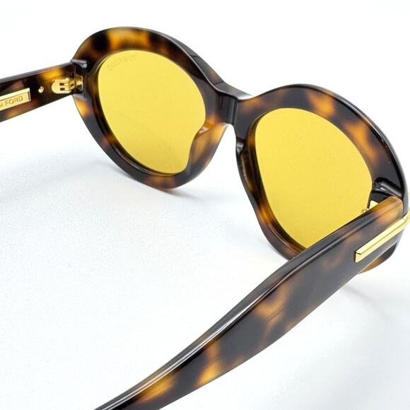 Tom Ford Sunglasses FT1328 53E Havana Oval Frame Brown Lens 55mm Icon Collection main image 5